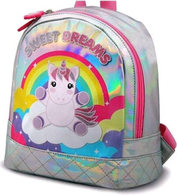 Sweet Dreams Rugzak Eenhoorn 15 X 12,5 Cm Pu Zilver/roze