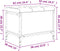 vidaXL - Opbergbankje - 62x42x45 - cm - bewerkt - hout - gerookt - eikenkleurig