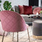 House Nordic Geneve Eetkamerstoel Velvet - Roze Messing - Set van 2
