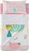 Set beddengoed HappyFriday Mr Fox Pumpkin Multicolour Wieg voor baby's 2 Onderdelen