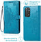 imoshion Hoesje Geschikt voor Xiaomi Redmi Note 11 (4G) / Redmi Note 11S (4G) Hoesje Met Pasjeshouder - imoshion Mandala Bookcase - Turquoise