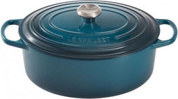 Le Creuset Braadpan Signature - Ovaal - Ø 31 cm / 6,3 Liter - Gietijzer - Deap Teal