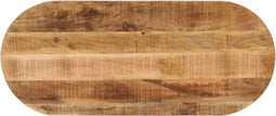 vidaXL - Tafelblad - ovaal - 120x60x3,8 - cm - massief - ruw - mangohout