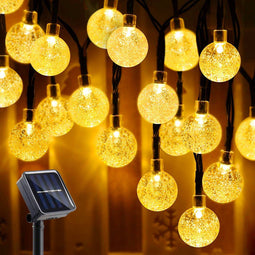 Happy Goods Solar Tuinverlichting - 50 LED Lichtsnoer Buiten - 5 m Verlicht + 2 m Snoer - Waterbestendig