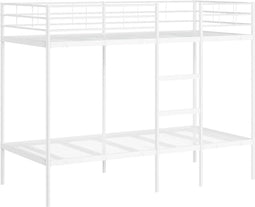 vidaXL - Stapelbed - zonder - matras - 90x200 - cm - staal - wit