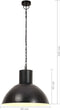 vidaXL Hanglamp rond 25 W E27 48 cm zwart