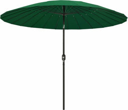 vidaXL - Parasol - met - aluminium - paal - 270 - cm - groen