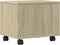 vidaXL - Printerkastje - met - wielen - 41x32x34,5 - cm - sonoma - eikenkleurig