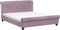 AVALLON - Tweepersoonsbed - Roze - 140 x 200 cm - Fluweel