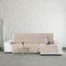 Hoes voor chaise longue met korte armleuning rechts Eysa SILVER Beige 100 x 110 x 290 cm