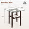 coast Vierkante Bijzettafel - Gehard Glas - Rubberhouten Frame - Bruin 61x61x62,5 cm