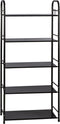 Keukentrolley Zwart op wieltjes - Keukenrek - 5 laags - Keuken Organizer Keukenkast - 32 x 59.5 x 133 cm