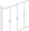 vidaXL - Bedframe - met - hoofd- - en - voeteneinde metaal - wit - 75x190 - cm