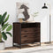 vidaXL - Ladekast - 70x41x70 - cm - bewerkt - hout - bruin - eikenkleur