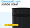 BRASQ Papierbak 21 liter - Geperforeerde metalen afvalbak en paraplubak - Zwart