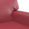 vidaXL Fauteuil 60 cm kunstleer wijnrood