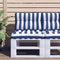 vidaXL - Palletkussens - 2 - st - stof - gestreept - wit - en - blauw
