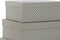Set van opstapelbare opbergboxen DKD Home Decor Muis Grijs Wit Karton (43,5 x 33,5 x 15,5 cm)