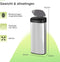 TurboTronic SB68 - Prullenbak met Sensor - 68 Liter - RVS/Zwart