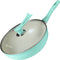 COOCK Wokpan - Inductie 32cm - Keramische anti-aanbaklaag - Turquoise/Wit