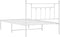 vidaXL - Bedframe - met - hoofd- - en - voeteneinde - metaal - wit - 107x203 - cm