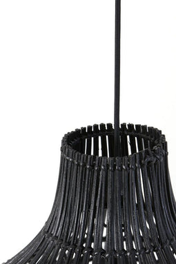 Light & Living PACINO Hanglamp Ø50 x 51,5 cm - Zwart Rotan - Modern Design - E27