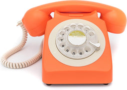 GPO 746ROTARYORA - Telefoon retro jaren ‘70, draaischijf, oranje
