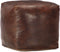 vidaXL - Poef - 40x40x40 - cm - echt - geitenleer - donkerbruin