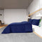 vidaXL - Dekbedovertrekset - 140x200 - cm - katoen - marineblauw