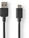 Nedis CCGW61650BK10 - USB-C 3.2 Gen 2-kabel - Opladen en ultrasnelle dataoverdracht - Zwart