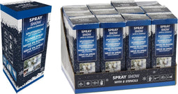 Sneeuwspray met Sjabloon 8 stuks - Spuitsneeuw - Kunstsneeuw - voor Kerst - 150ml