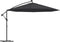 vidaXL - Zweefparasol - met - LED-verlichting - 350 - cm - zwart