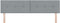 vidaXL - Hoofdbord - met - Knopen - Lichtgrijs - 180 - cm - Stof