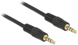 Delock 83435 - 3,5mm Jack 4-polig audio/video kabel - AWG24 - Zwart