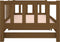 vidaXL - Slaapbank - uitschuifbaar - grenenhout - honingbruin - 2x(90x190) - cm