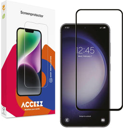 Accezz Gehard Glas Full Cover - Samsung Galaxy A54 (5G) Samsung Galaxy S23 FE - 9H gehard glas - Zwart