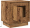 vidaXL - Nachtkastje - met - LED-verlichting - in - Oude - Hout - 44x34,5x45 - cm