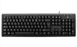 V7 USB/PS2 Toetsenbord - Mechanische keyswitch - AZERTY FR - Zwart