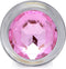 Booty Sparks - Pink Gem Glazen Buttplug Met Siersteen - Roze - Drie maten Medium
