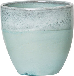 PTMD Kacie Ronde Bloempot - H16 x Ø17 cm - Terracotta - Blauw