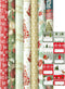 Präsenta K633 - Luxe kerstcadeaupapier - 7 rollen 200 x 70 cm inclusief 20 naamlabels (7 stuks)