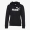 PUMA ESS Logo Hoodie FL - Dames Trui - Regular-fit - Zwart - Maat L