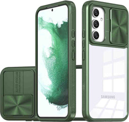imoshion Hoesje Geschikt voor Samsung Galaxy A54 (5G) Hoesje - imoshion Camslider Backcover - Donkergroen