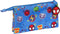 Pennenetui met 3 vakken Spiderman Team up Blauw 22 x 12 x 3 cm
