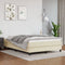 vidaXL - Pocketveringmatras - 140x200x20 - cm - kunstleer - crèmekleurig