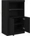 vidaXL - Dressoir - met - LED-verlichting - Zwart - Eiken - 60,5x37x100 - cm