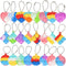 Partizzle 24x Pop It Fidget Toys Sleutelhangers - Feestartikelen - Compact en Wasbaar (24 stuks)