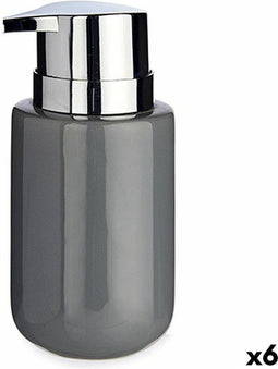 Zeepdispenser Grijs Zilverkleurig Metaal Keramisch 350 ml (6 Stuks)