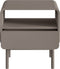 Selsey Oro - Nachtkastje - Ruime lade en open niche - Donkerbeige