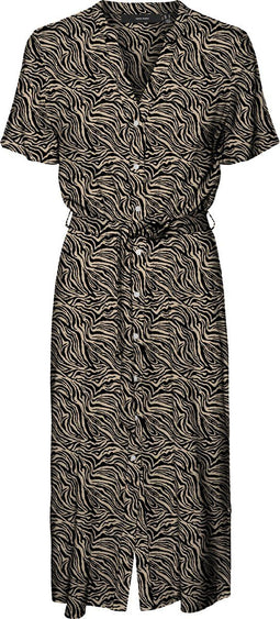 Vero Moda VMVICA - Jurk - Lange jurk met knopen en knoopriem - Maat M